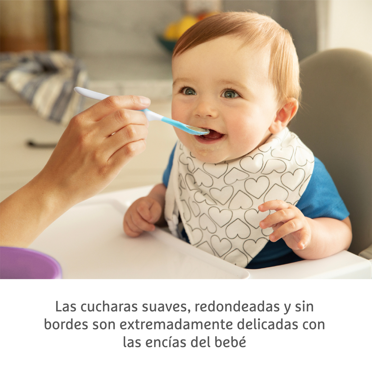 Juego de 6 cucharas de punta suave para bebés