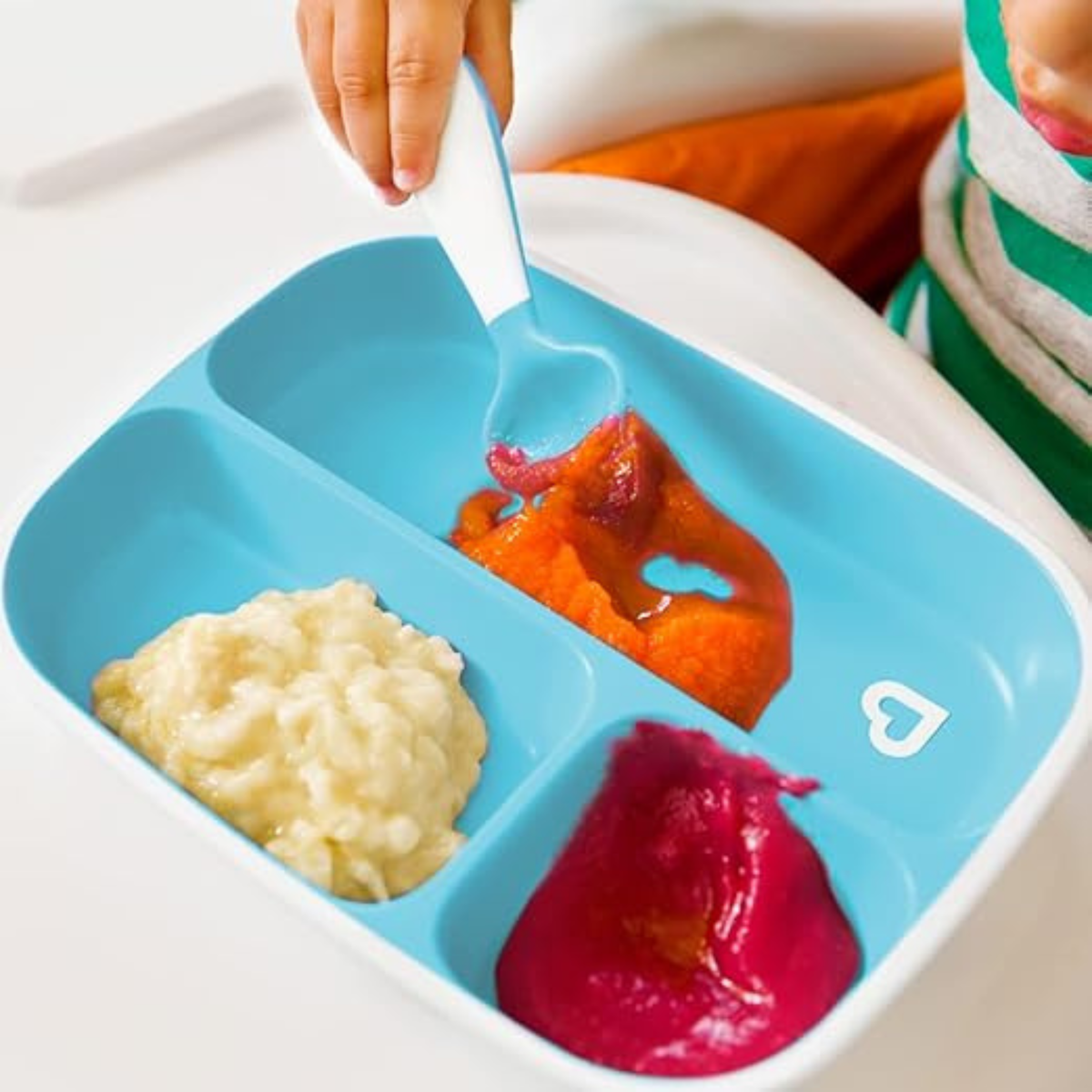 Pack de 4 piezas de vajilla infantil splash - azul y verde