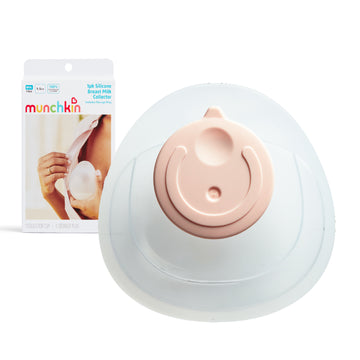 Copa recolectora de leche de silicona Munchkin con tapa rosa