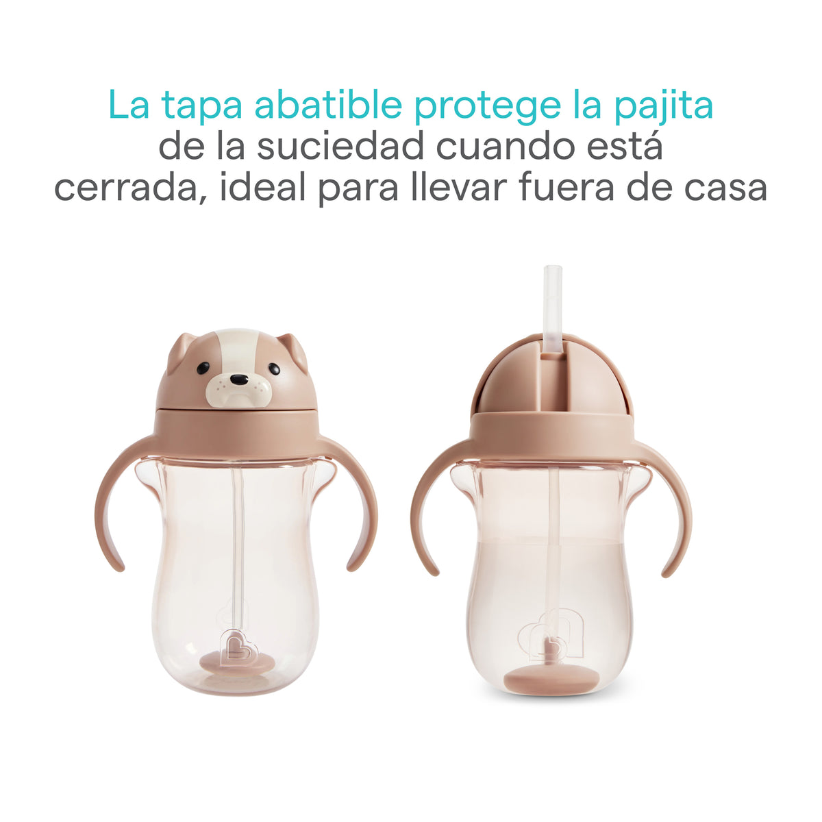 Vaso de entrenamiento Tip and Sip - con pajita abatible con peso 296ml – Perro