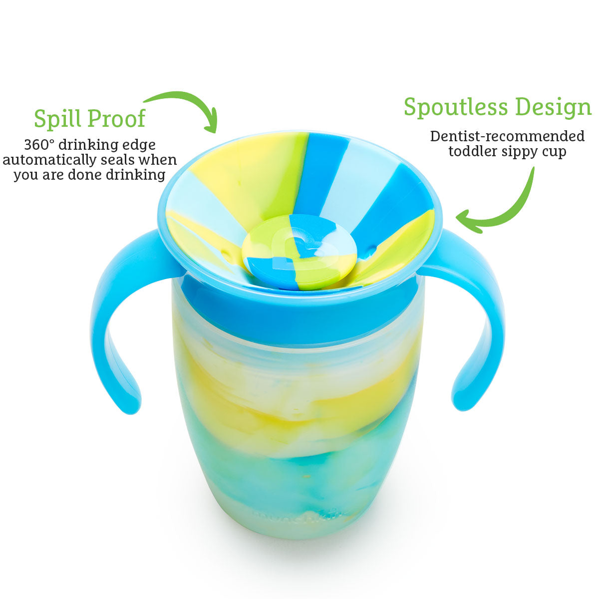 Pack 2 Vasos de aprendizaje Miracle 360 207ml - Azul/Amarillo